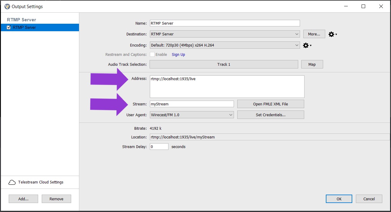 Setting the Address and Stream