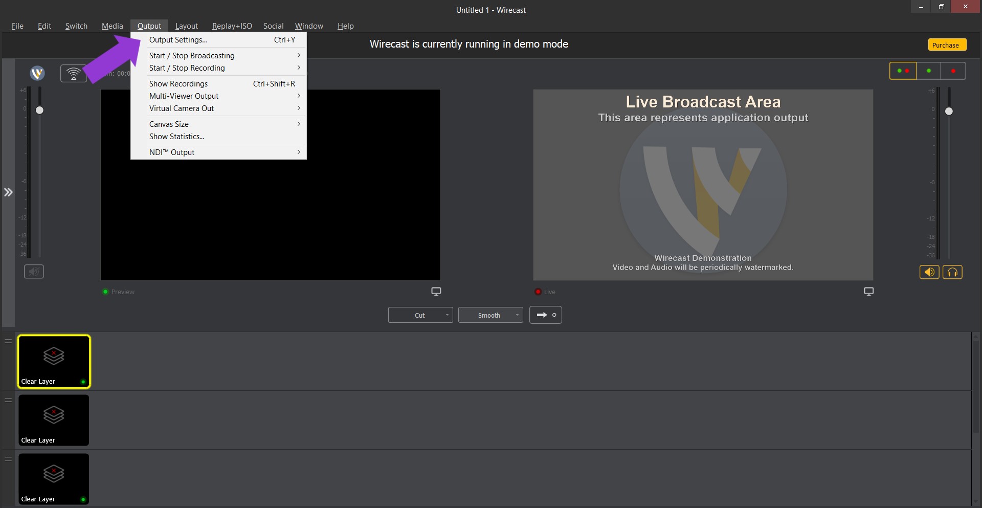 Selecting Output Settings