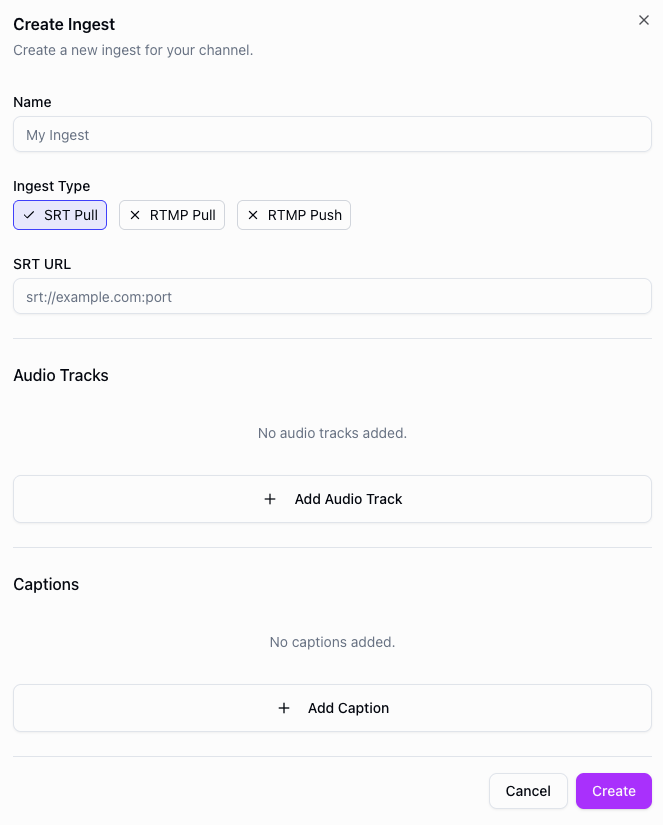 SRT Multi-audio example with PIDs